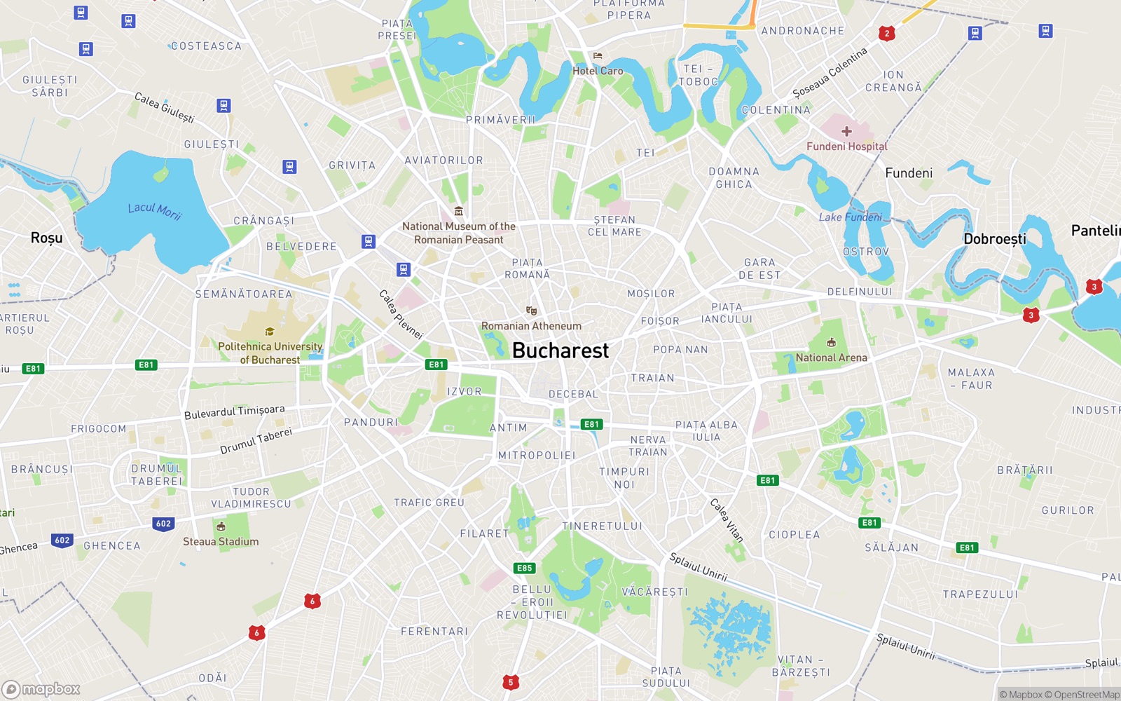 Zona de acoperire — București și Ilfov
